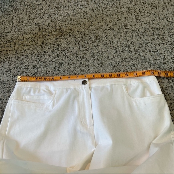 NWT Eileen Fisher White 5 PKTS Clam Digger Wide Leg Dress Capris Size Medium - Picture 9 of 12